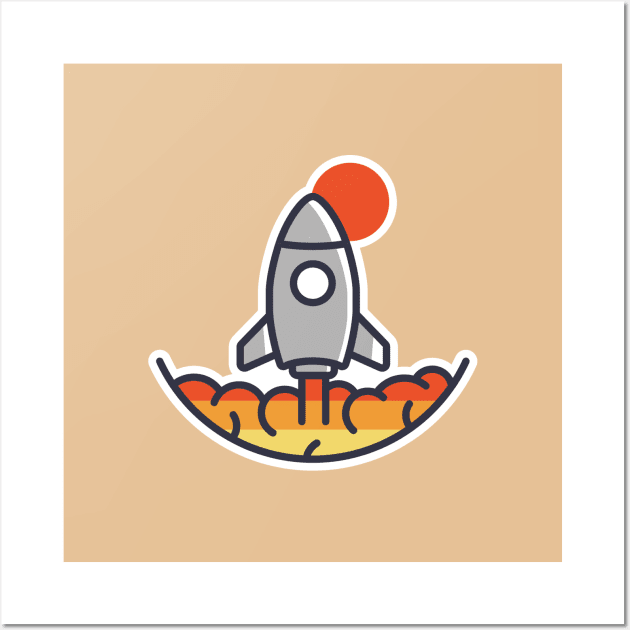 Rocket Wall Art by mikehilldesign